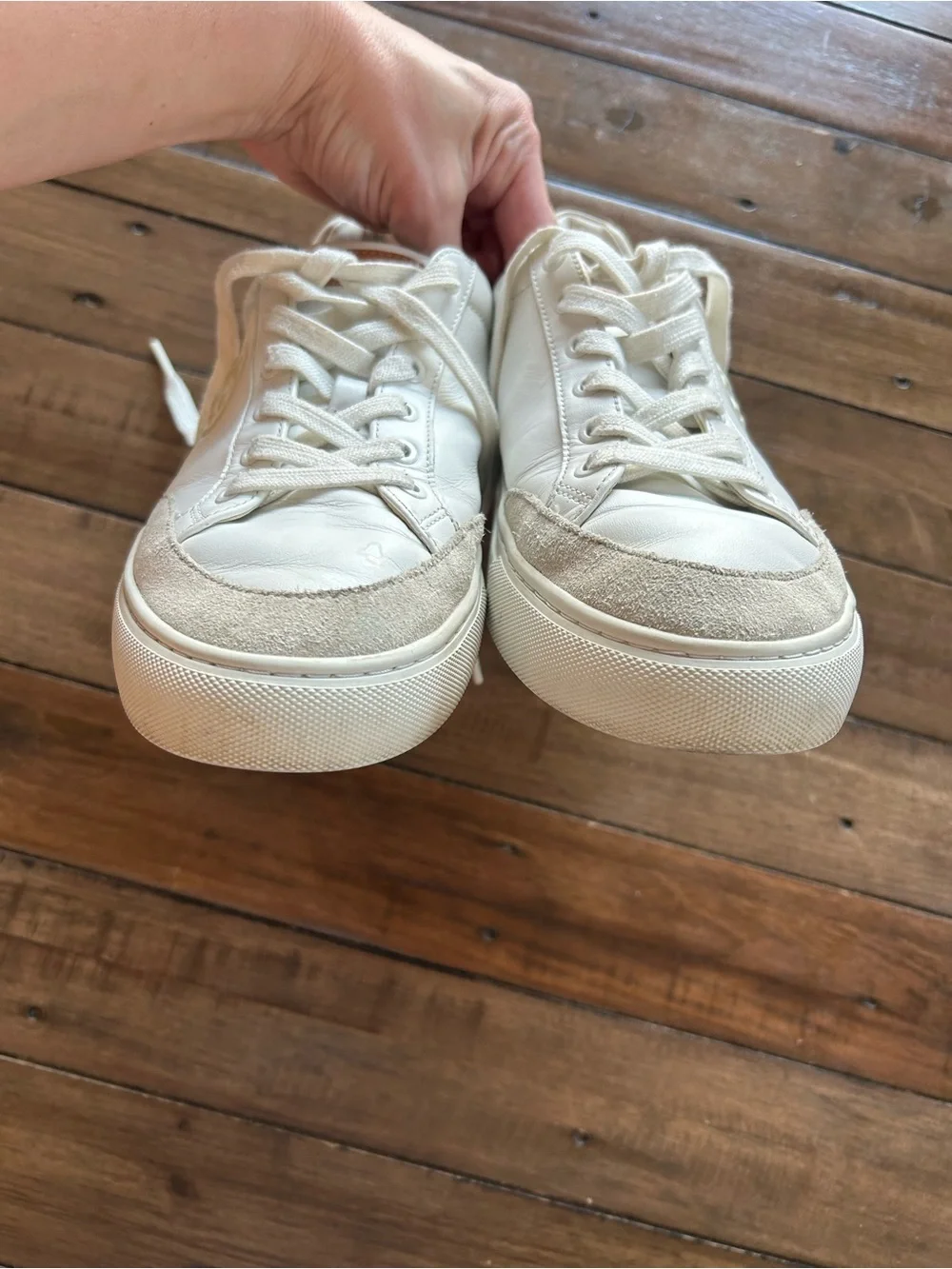 Tory Burch Bari Nappa Colorblock White Sneakers 9.5